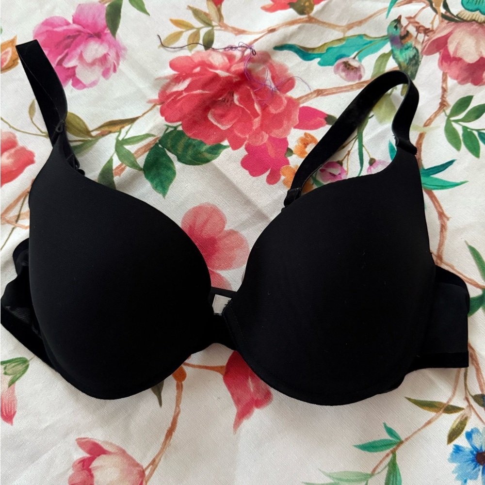 Elegant Black Women's Bra size 34D [Wolford brand bra eye& hook back closure - Picture 14 of 16